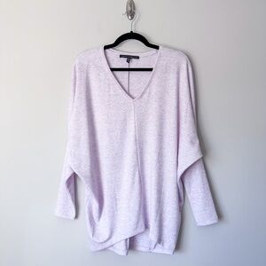 White House Black Market Lilac V Neck Tunic Sweater